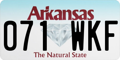 AR license plate 071WKF