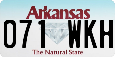 AR license plate 071WKH
