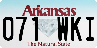 AR license plate 071WKI