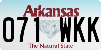 AR license plate 071WKK