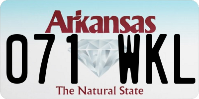 AR license plate 071WKL