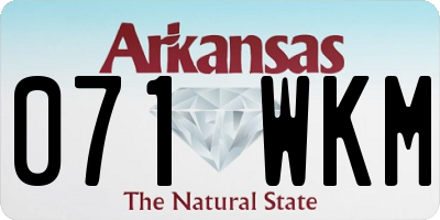 AR license plate 071WKM