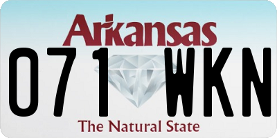 AR license plate 071WKN