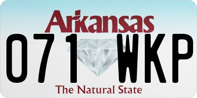 AR license plate 071WKP