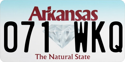 AR license plate 071WKQ