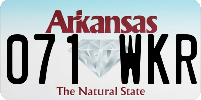 AR license plate 071WKR