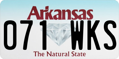 AR license plate 071WKS