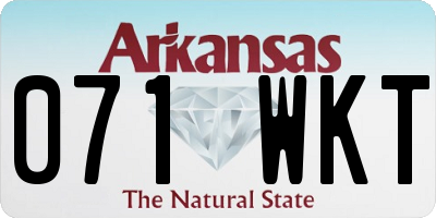 AR license plate 071WKT