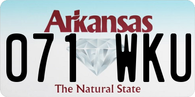 AR license plate 071WKU