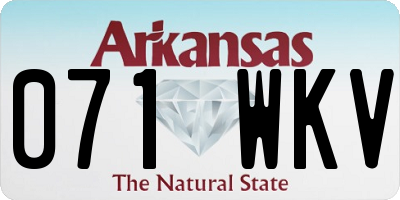 AR license plate 071WKV
