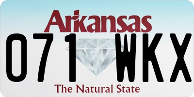 AR license plate 071WKX