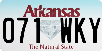 AR license plate 071WKY