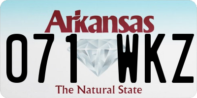 AR license plate 071WKZ
