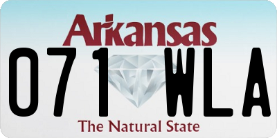 AR license plate 071WLA