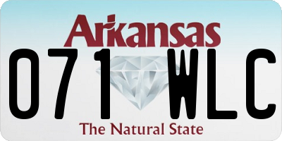 AR license plate 071WLC
