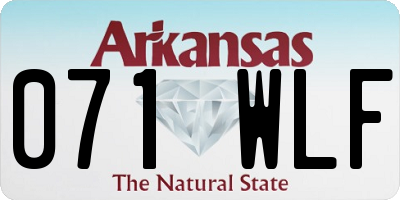 AR license plate 071WLF