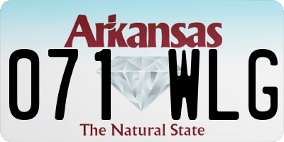 AR license plate 071WLG