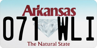 AR license plate 071WLI