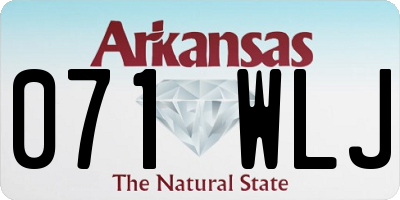 AR license plate 071WLJ