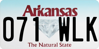 AR license plate 071WLK