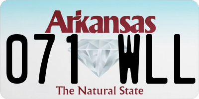 AR license plate 071WLL