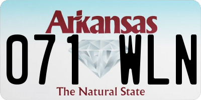 AR license plate 071WLN