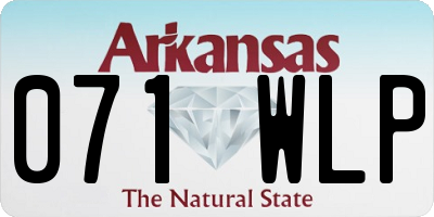 AR license plate 071WLP