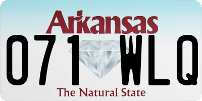 AR license plate 071WLQ