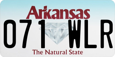 AR license plate 071WLR