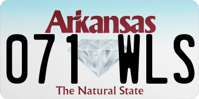 AR license plate 071WLS