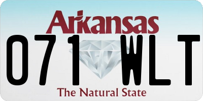 AR license plate 071WLT