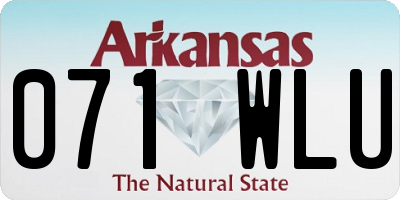 AR license plate 071WLU