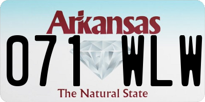AR license plate 071WLW