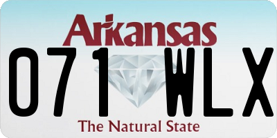 AR license plate 071WLX