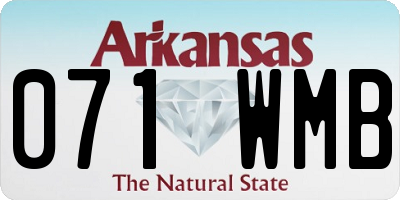 AR license plate 071WMB