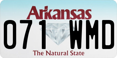 AR license plate 071WMD