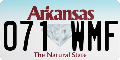 AR license plate 071WMF