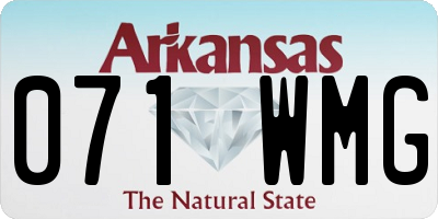 AR license plate 071WMG