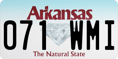 AR license plate 071WMI