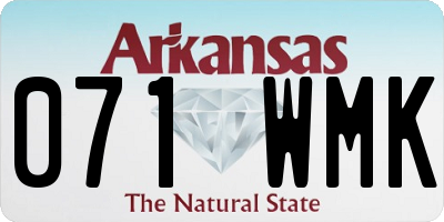 AR license plate 071WMK