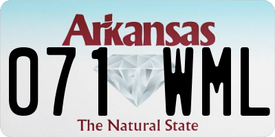 AR license plate 071WML