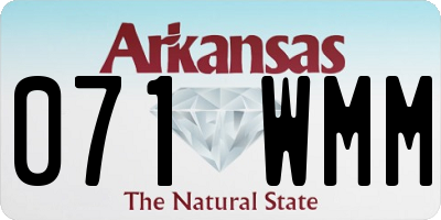 AR license plate 071WMM