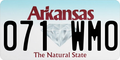 AR license plate 071WMO