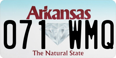 AR license plate 071WMQ