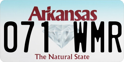 AR license plate 071WMR