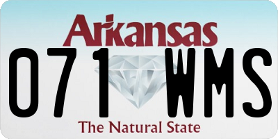 AR license plate 071WMS