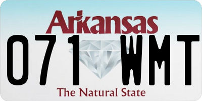 AR license plate 071WMT