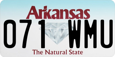 AR license plate 071WMU