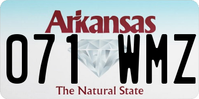 AR license plate 071WMZ