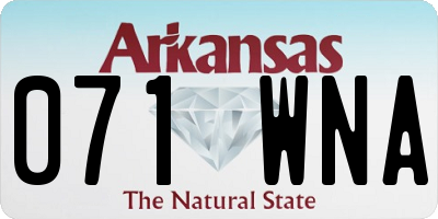 AR license plate 071WNA